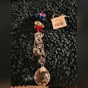 BNWT Giftcraft dangling dog and rainbow suncatcher